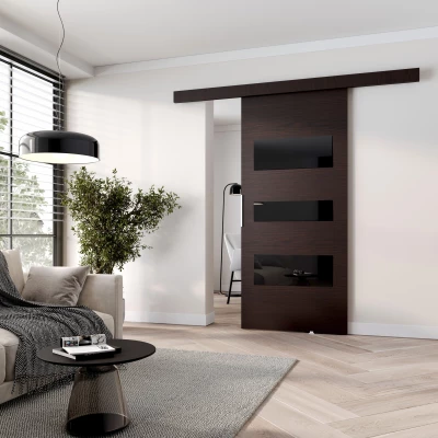 Interiérové dveře na stěnu BARRET 3 - 76 cm, wenge