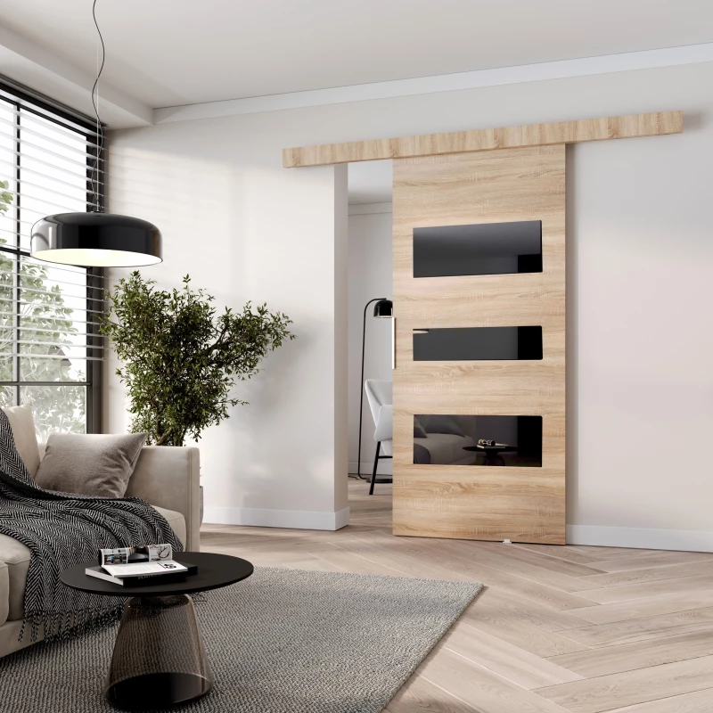 Interiérové dveře na stěnu BARRET 3 - 86 cm, dub sonoma