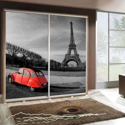 Vysoká šatní skříň 205 cm s potiskem DANUBE 53 - dub catania