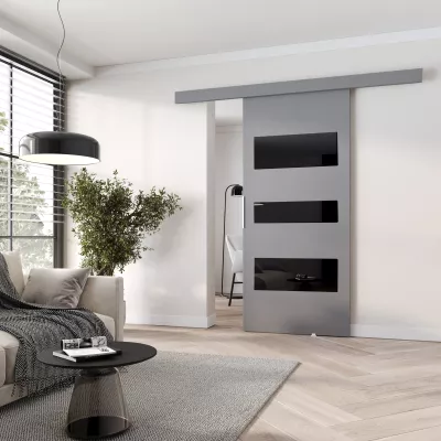 Interiérové dveře na stěnu BARRET 3 - 106 cm, šedé