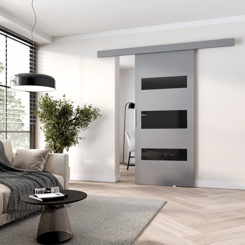 Posuvné dveře BARRET 4 - 86 cm, šedé