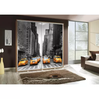 Velká šatní skříň 205 cm s potiskem DANUBE 65 - dub catania