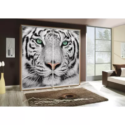 Vysoká šatní skříň 205 cm s potiskem DANUBE 67 - dub catania