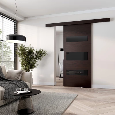 Posuvné dveře BARRET 4 - 76 cm, wenge
