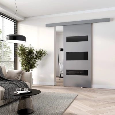 Posuvné dveře BARRET 4 - 76 cm, šedé