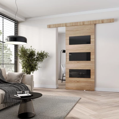 Posuvné dveře na stěnu BARRET 5 - 96 cm, dub sonoma