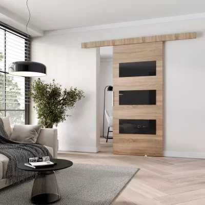 Posuvné dveře na stěnu BARRET 5 - 96 cm, dub sonoma