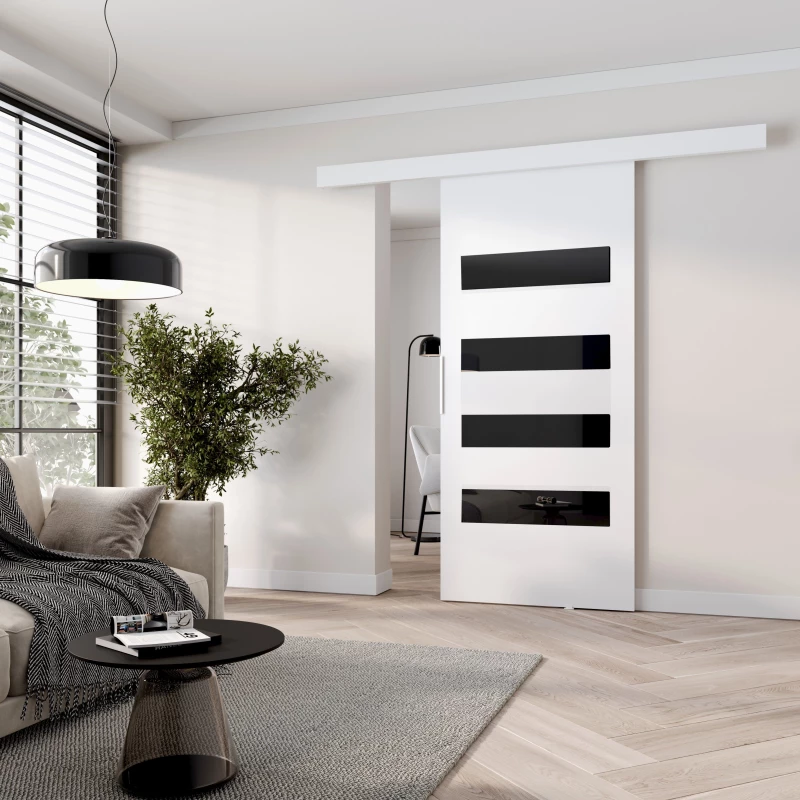 Posuvné interiérové dveře BARRET 6 - 86 cm, bílé