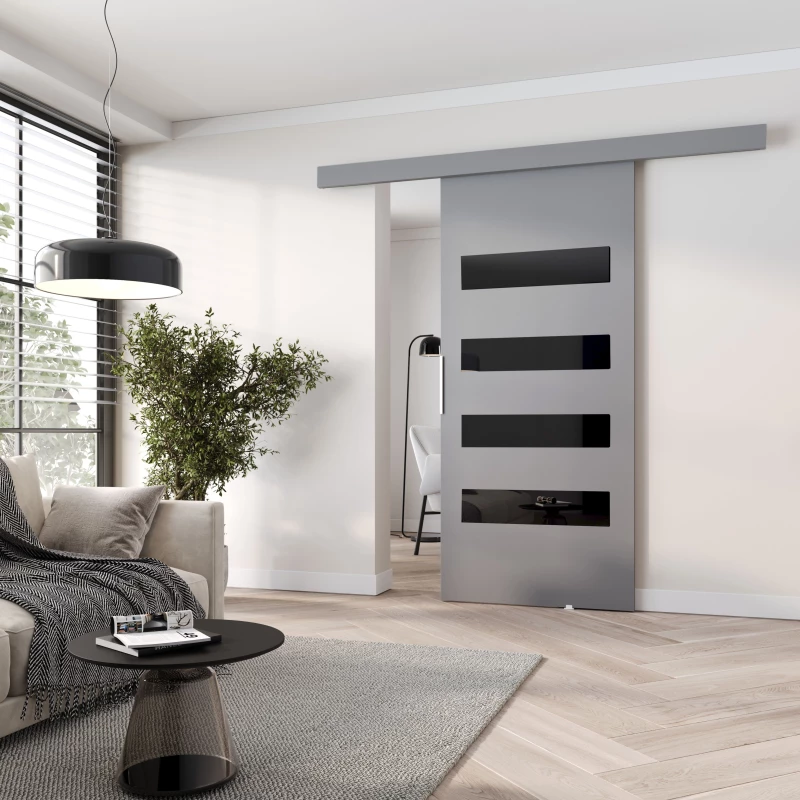 Posuvné interiérové dveře BARRET 6 - 96 cm, šedé