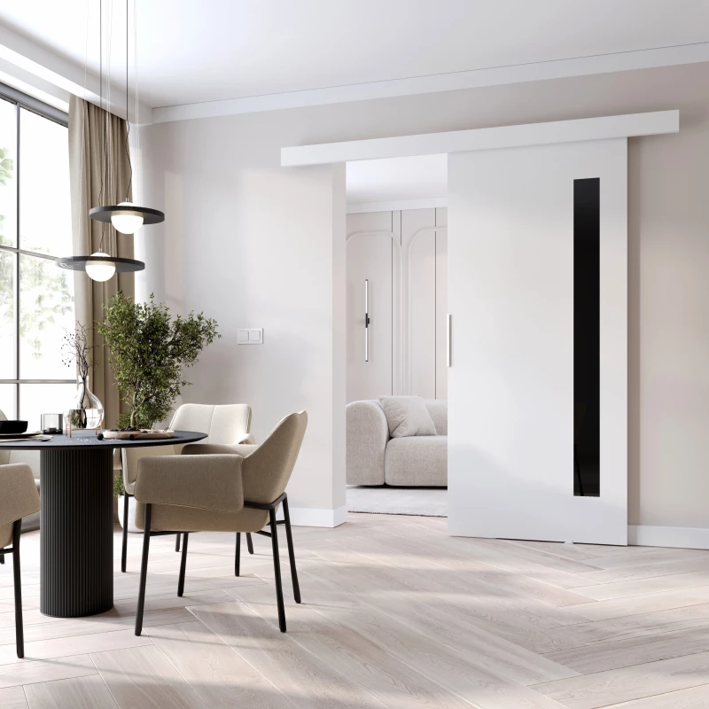 Interiérové dveře na stěnu BARRET 7 - 96 cm, bílé