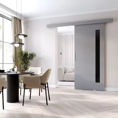 Interiérové dveře na stěnu BARRET 7 - 106 cm, šedé