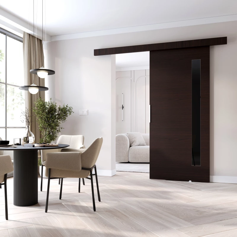 Interiérové dveře na stěnu BARRET 7 - 106 cm, wenge