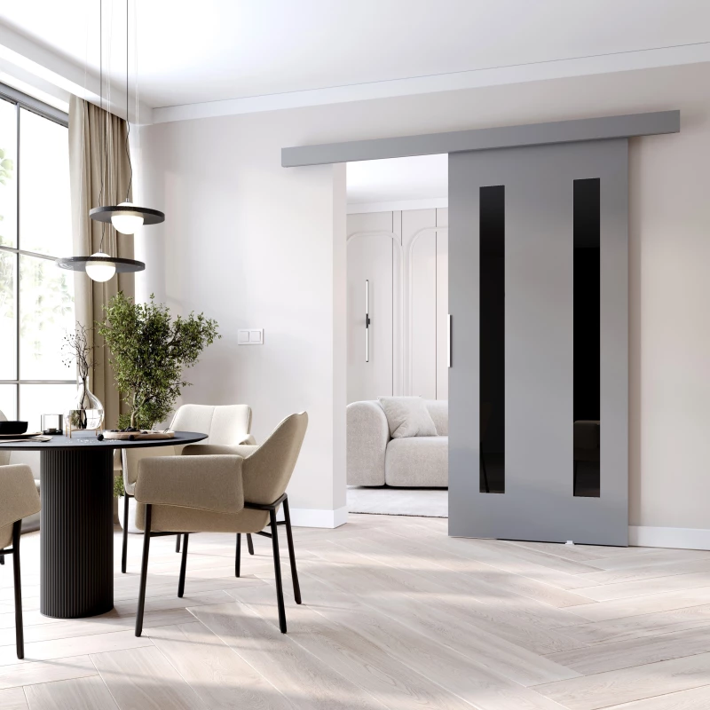 Posuvné dveře BARRET 8 - 76 cm, šedé