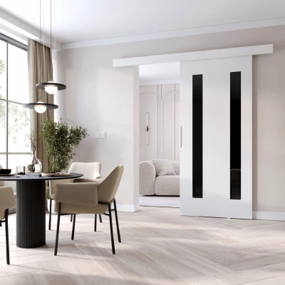 Posuvné dveře BARRET 8 - 96 cm, bílé