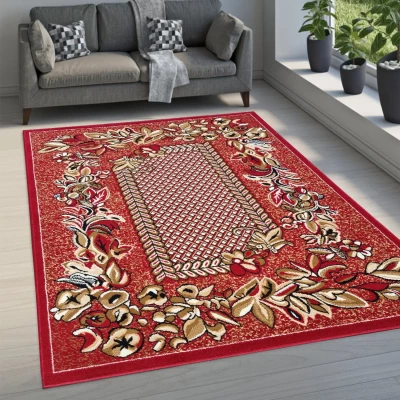 Vzorovaný koberec 140x190 cm LUKEN - červený