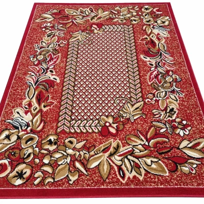 Vzorovaný koberec 140x190 cm LUKEN - červený