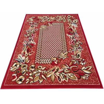 Vzorovaný koberec 140x190 cm LUKEN - červený