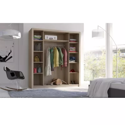 Šatní skříň 180 cm se zrcadlem COKATO 2 - dub sonoma