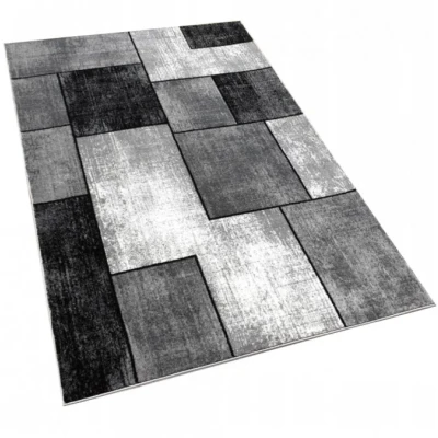 Kusový koberec 180x260 cm DEMIAN - šedý / černý / bílý