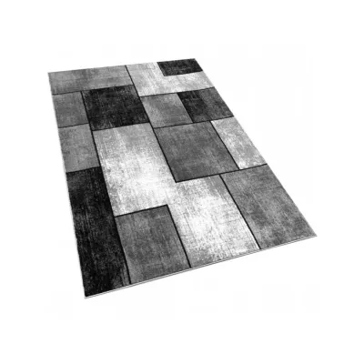 Kusový koberec 180x260 cm DEMIAN - šedý / černý / bílý
