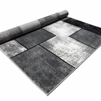 Kusový koberec 180x260 cm DEMIAN - šedý / černý / bílý