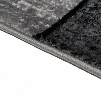 Kusový koberec 180x260 cm DEMIAN - šedý / černý / bílý