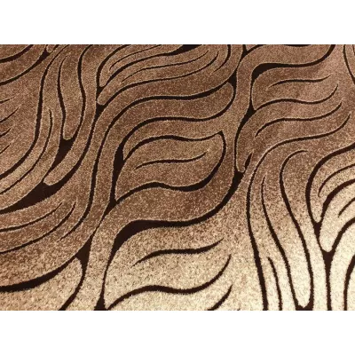 Moderní obdélníkový koberec 200x400 cm DEMIAN - hnědý / béžový