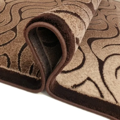 Moderní obdélníkový koberec 200x290 cm DEMIAN - hnědý / béžový