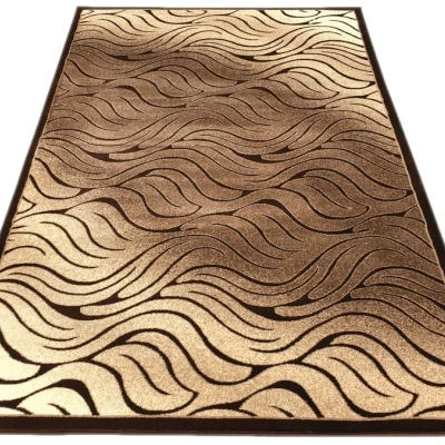 Moderní obdélníkový koberec 200x290 cm DEMIAN - hnědý / béžový