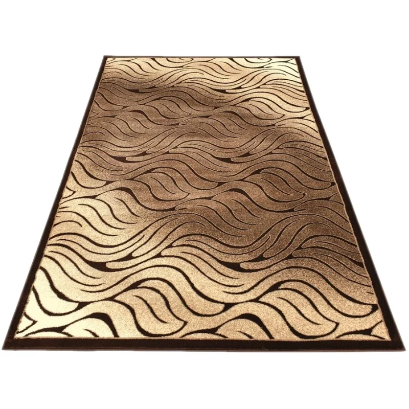 Moderní obdélníkový koberec 200x290 cm DEMIAN - hnědý / béžový