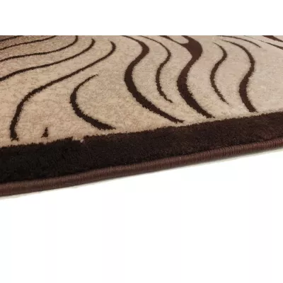 Moderní obdélníkový koberec 140x190 cm DEMIAN - hnědý / béžový