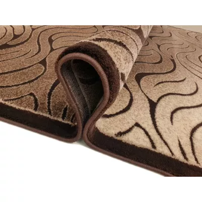 Moderní obdélníkový koberec 120x170 cm DEMIAN - hnědý / béžový