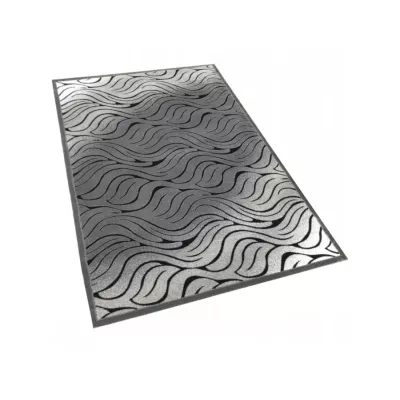 Moderní obdélníkový koberec 150x300 cm DEMIAN - šedý / černý