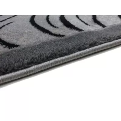Moderní obdélníkový koberec 150x300 cm DEMIAN - šedý / černý