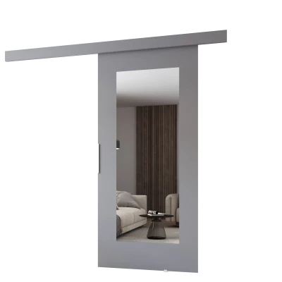 Posuvné dveře se zrcadlem BARRET 9 - 106 cm, šedé
