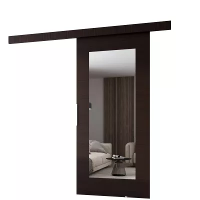 Posuvné dveře se zrcadlem BARRET 9 - 106 cm, wenge