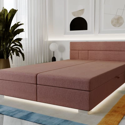 Boxspringová postel 140x200 ROSIE 1 - růžová