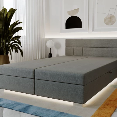 Boxspringová postel 140x200 ROSIE 2 - šedá