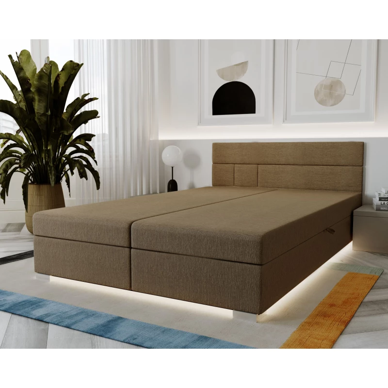 Boxspringová postel 160x200 ROSIE 2 - hnědá