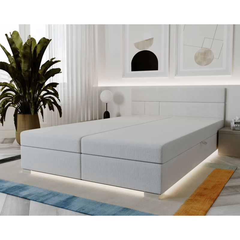 Boxspringová postel 160x200 ROSIE 2 - bílá