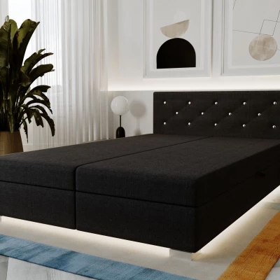 Americká postel 140x200 ROSIE 4 - černá