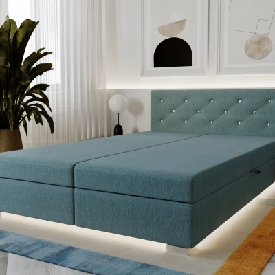 Americká postel 140x200 ROSIE 4 - tyrkysová