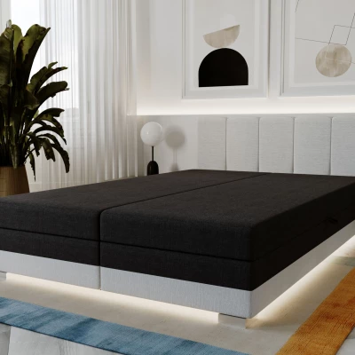 Kontinentální postel 160x200 ROSIE 5 - černá / bílá