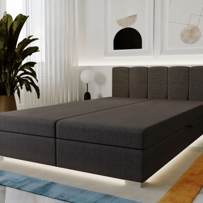 Kontinentální postel 140x200 ROSIE 6 - tmavě šedá