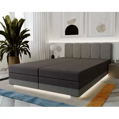 Kontinentální postel 160x200 ROSIE 6 - tmavě šedá / šedá