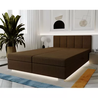 Hotelová postel 140x200 ROSIE 7 - tmavě hnědá