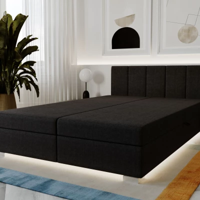 Hotelová postel 180x200 ROSIE 7 - černá