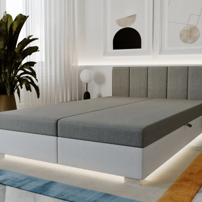 Hotelová postel 160x200 ROSIE 8 - šedá / bílá