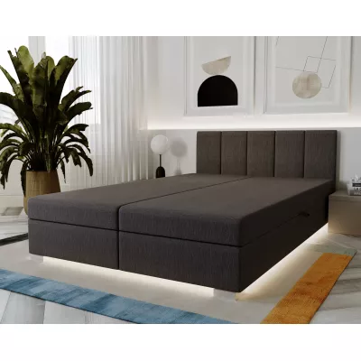 Hotelová postel 180x200 ROSIE 8 - tmavě šedá