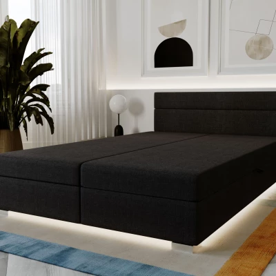 Čalouněná postel 140x200 ROSIE 9 - černá